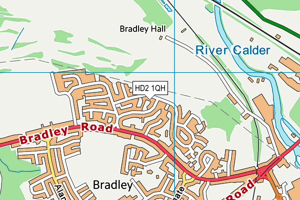 HD2 1QH map - OS VectorMap District (Ordnance Survey)