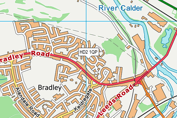 HD2 1QP map - OS VectorMap District (Ordnance Survey)