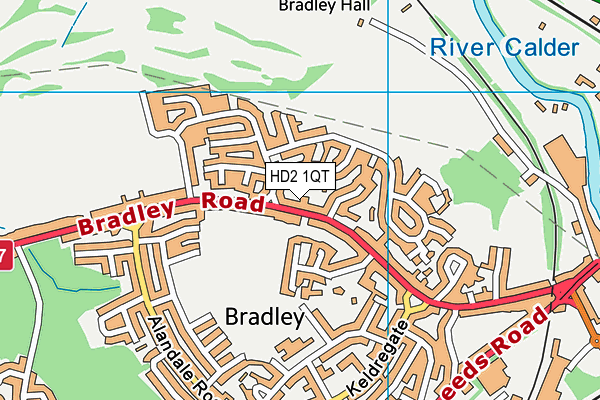 HD2 1QT map - OS VectorMap District (Ordnance Survey)