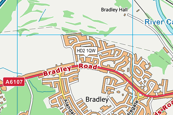 HD2 1QW map - OS VectorMap District (Ordnance Survey)