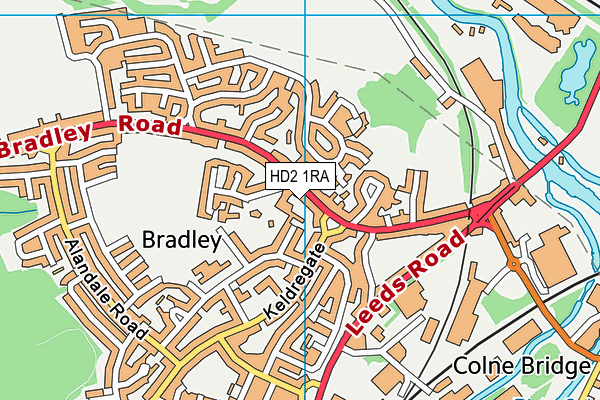 HD2 1RA map - OS VectorMap District (Ordnance Survey)