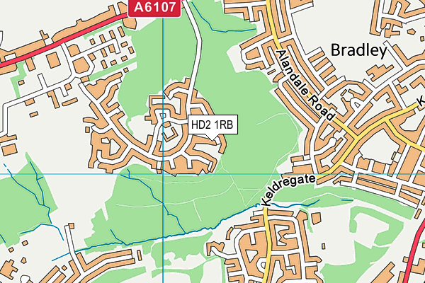 HD2 1RB map - OS VectorMap District (Ordnance Survey)
