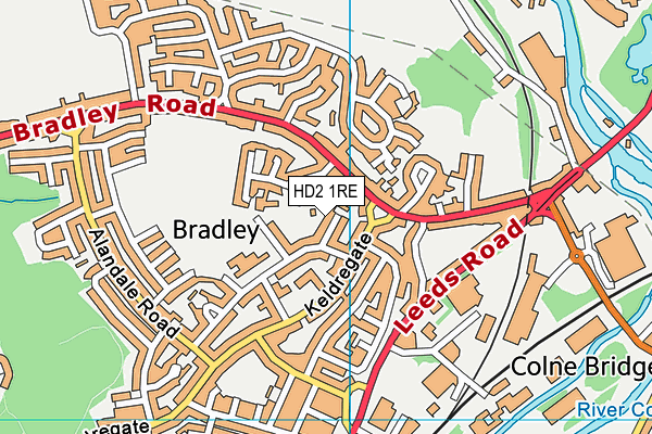 HD2 1RE map - OS VectorMap District (Ordnance Survey)