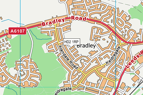 HD2 1RP map - OS VectorMap District (Ordnance Survey)