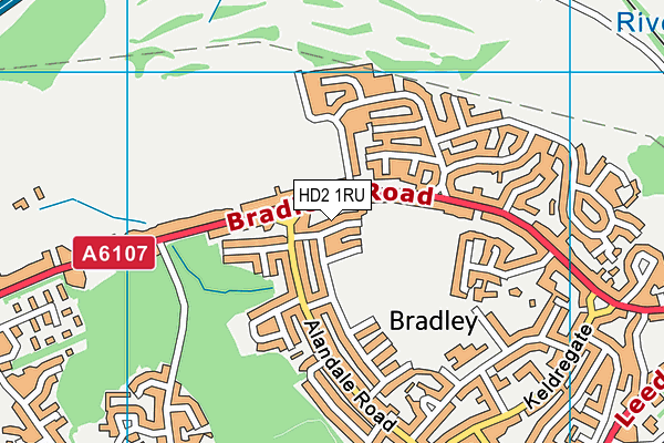 HD2 1RU map - OS VectorMap District (Ordnance Survey)