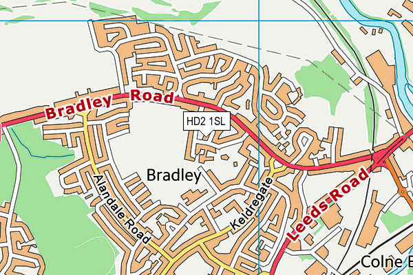 HD2 1SL map - OS VectorMap District (Ordnance Survey)