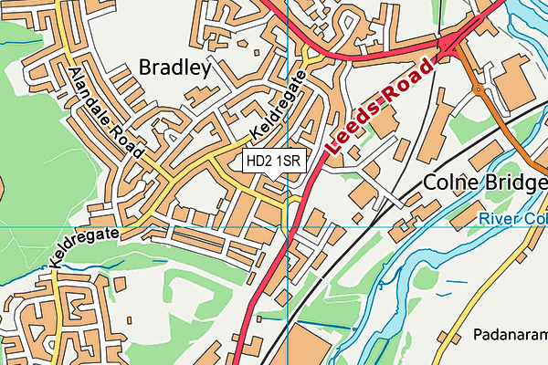 HD2 1SR map - OS VectorMap District (Ordnance Survey)