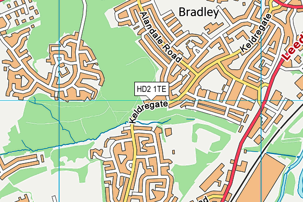 HD2 1TE map - OS VectorMap District (Ordnance Survey)