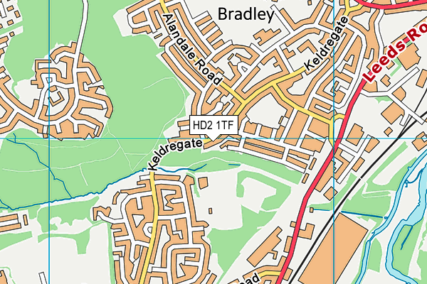 HD2 1TF map - OS VectorMap District (Ordnance Survey)