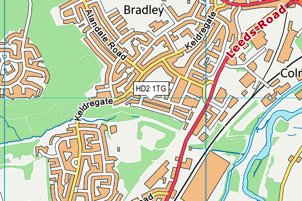 HD2 1TG map - OS VectorMap District (Ordnance Survey)