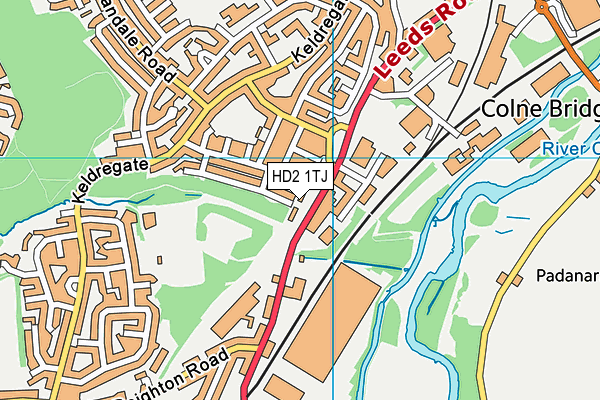 HD2 1TJ map - OS VectorMap District (Ordnance Survey)