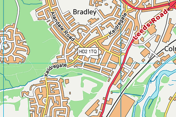 HD2 1TQ map - OS VectorMap District (Ordnance Survey)