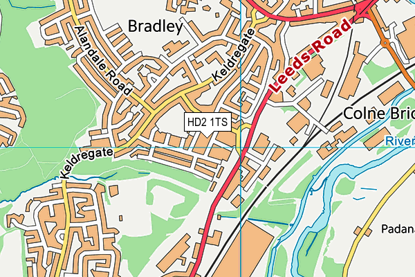 HD2 1TS map - OS VectorMap District (Ordnance Survey)