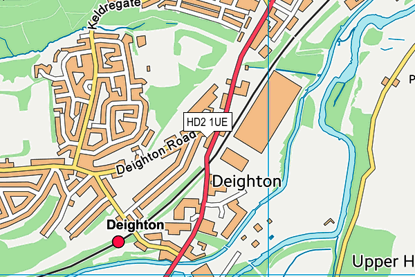 HD2 1UE map - OS VectorMap District (Ordnance Survey)