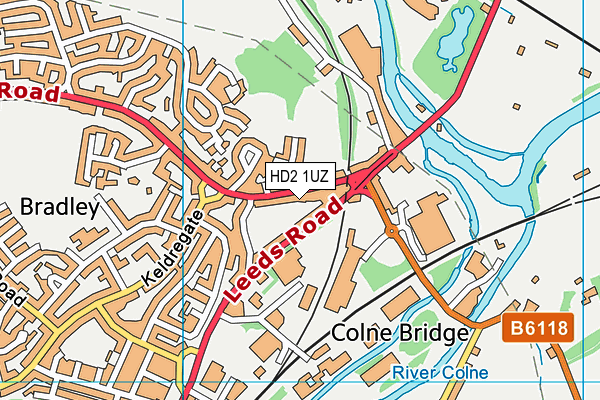 HD2 1UZ map - OS VectorMap District (Ordnance Survey)