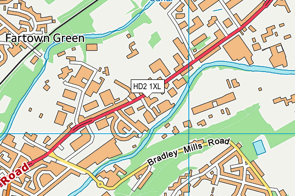 HD2 1XL map - OS VectorMap District (Ordnance Survey)