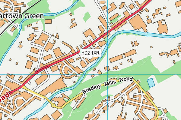 HD2 1XR map - OS VectorMap District (Ordnance Survey)