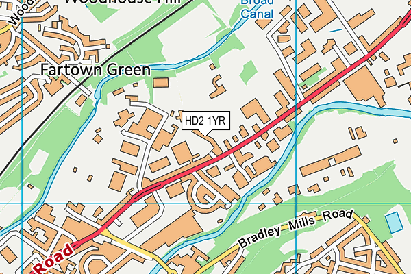 HD2 1YR map - OS VectorMap District (Ordnance Survey)