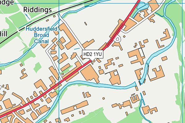 HD2 1YU map - OS VectorMap District (Ordnance Survey)