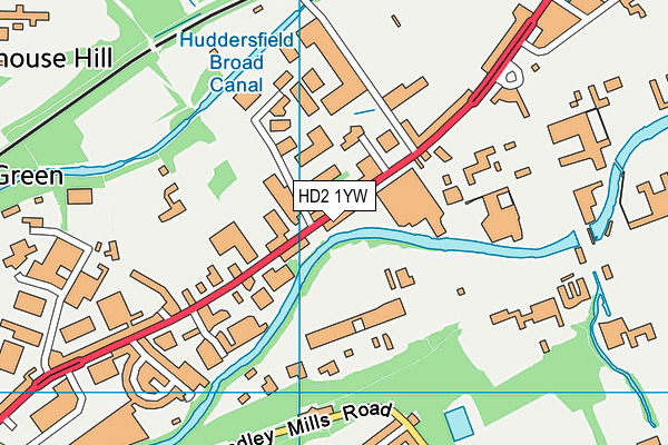 HD2 1YW map - OS VectorMap District (Ordnance Survey)