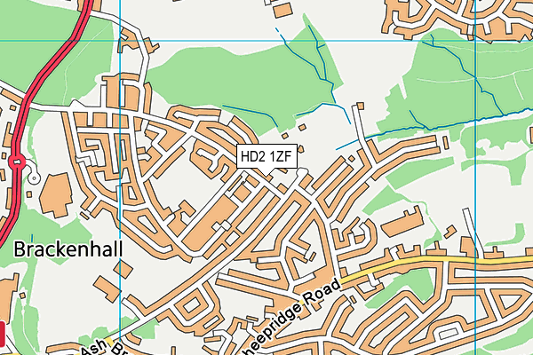 HD2 1ZF map - OS VectorMap District (Ordnance Survey)