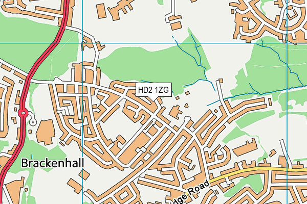 HD2 1ZG map - OS VectorMap District (Ordnance Survey)