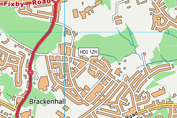 HD2 1ZH map - OS VectorMap District (Ordnance Survey)