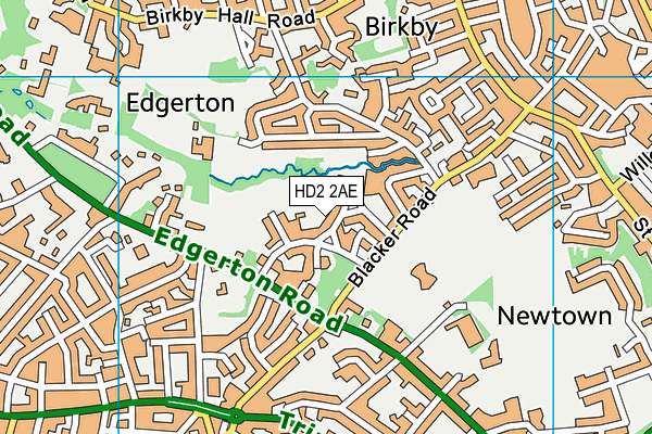 HD2 2AE map - OS VectorMap District (Ordnance Survey)