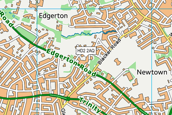 HD2 2AQ map - OS VectorMap District (Ordnance Survey)