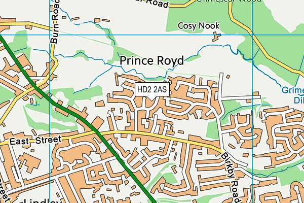 HD2 2AS map - OS VectorMap District (Ordnance Survey)