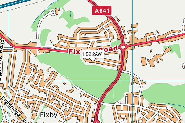 HD2 2AW map - OS VectorMap District (Ordnance Survey)