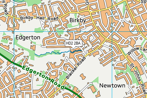 HD2 2BA map - OS VectorMap District (Ordnance Survey)