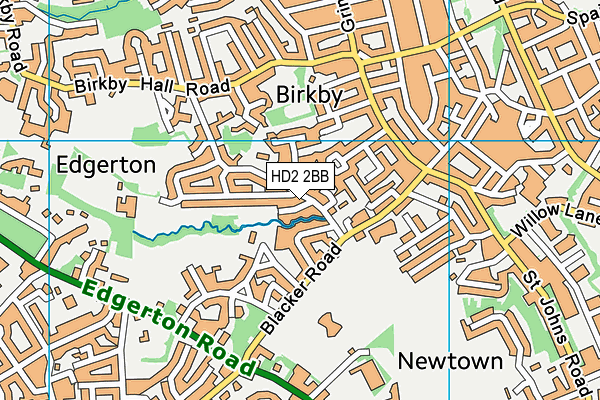 HD2 2BB map - OS VectorMap District (Ordnance Survey)