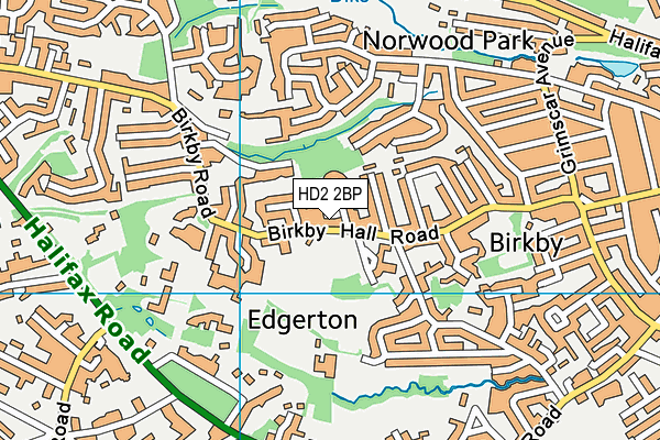 HD2 2BP map - OS VectorMap District (Ordnance Survey)