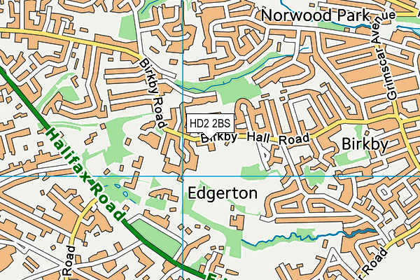 HD2 2BS map - OS VectorMap District (Ordnance Survey)