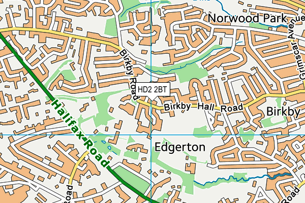 HD2 2BT map - OS VectorMap District (Ordnance Survey)