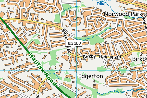 HD2 2BU map - OS VectorMap District (Ordnance Survey)