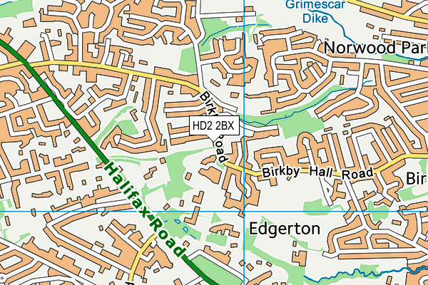 HD2 2BX map - OS VectorMap District (Ordnance Survey)