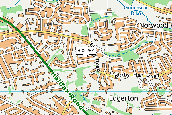 HD2 2BY map - OS VectorMap District (Ordnance Survey)