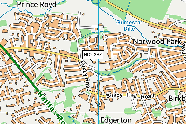 HD2 2BZ map - OS VectorMap District (Ordnance Survey)