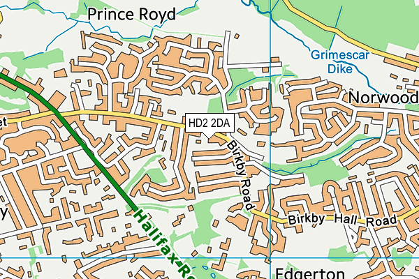 HD2 2DA map - OS VectorMap District (Ordnance Survey)