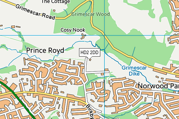 HD2 2DD map - OS VectorMap District (Ordnance Survey)