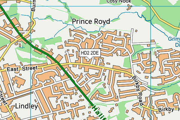 HD2 2DE map - OS VectorMap District (Ordnance Survey)