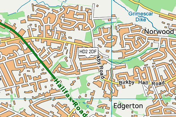 HD2 2DF map - OS VectorMap District (Ordnance Survey)