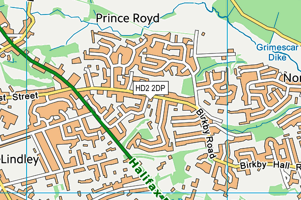 HD2 2DP map - OS VectorMap District (Ordnance Survey)