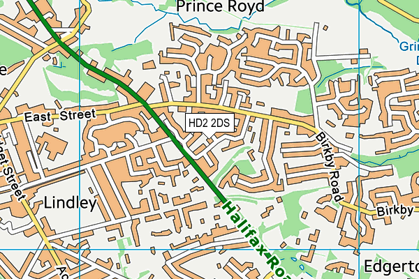 HD2 2DS map - OS VectorMap District (Ordnance Survey)