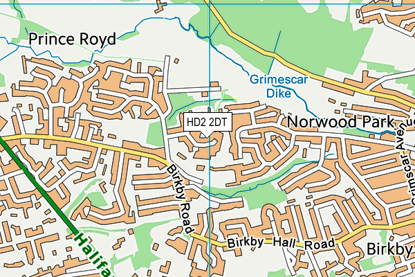 HD2 2DT map - OS VectorMap District (Ordnance Survey)