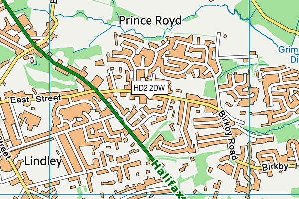 HD2 2DW map - OS VectorMap District (Ordnance Survey)