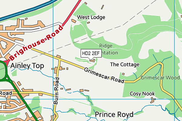 HD2 2EF map - OS VectorMap District (Ordnance Survey)