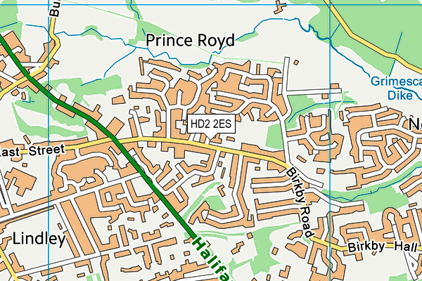 HD2 2ES map - OS VectorMap District (Ordnance Survey)